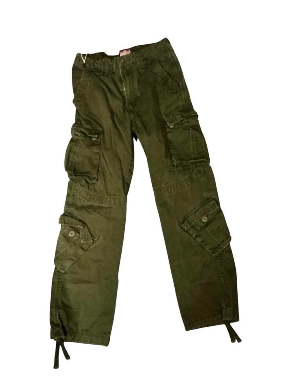 Matchstick Olive Green Denim Cargo Pants